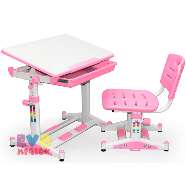 Детская парта и стульчик Mealux EVO-06 New pink